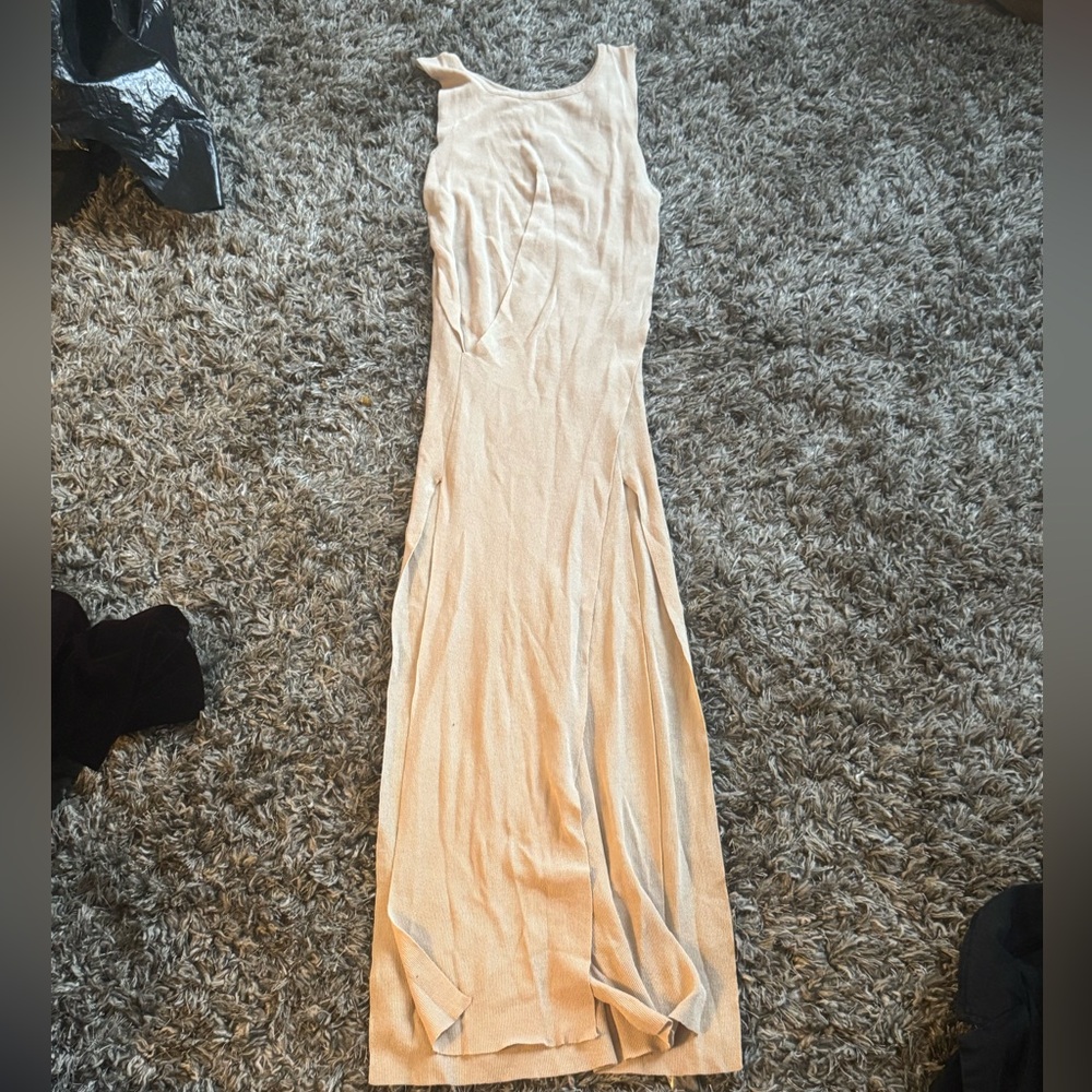 Brand New Beige Maxi Comfortable Dress selling